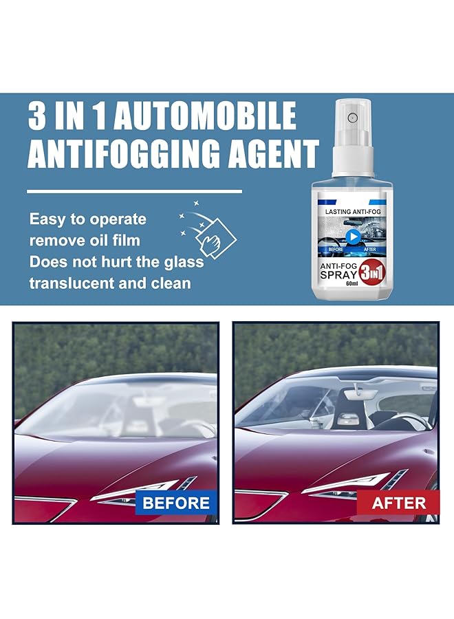 KASTWAVE Anti Fog Windshield & Glasses Spray,3-In-1 Anti Fog Spray,Car Antifog Spray,Automobile Glass Anti Fog Spray,Car Glass Anti-Fog Rainproof Spray,Windshield Anti-Fog Spray - Image 5