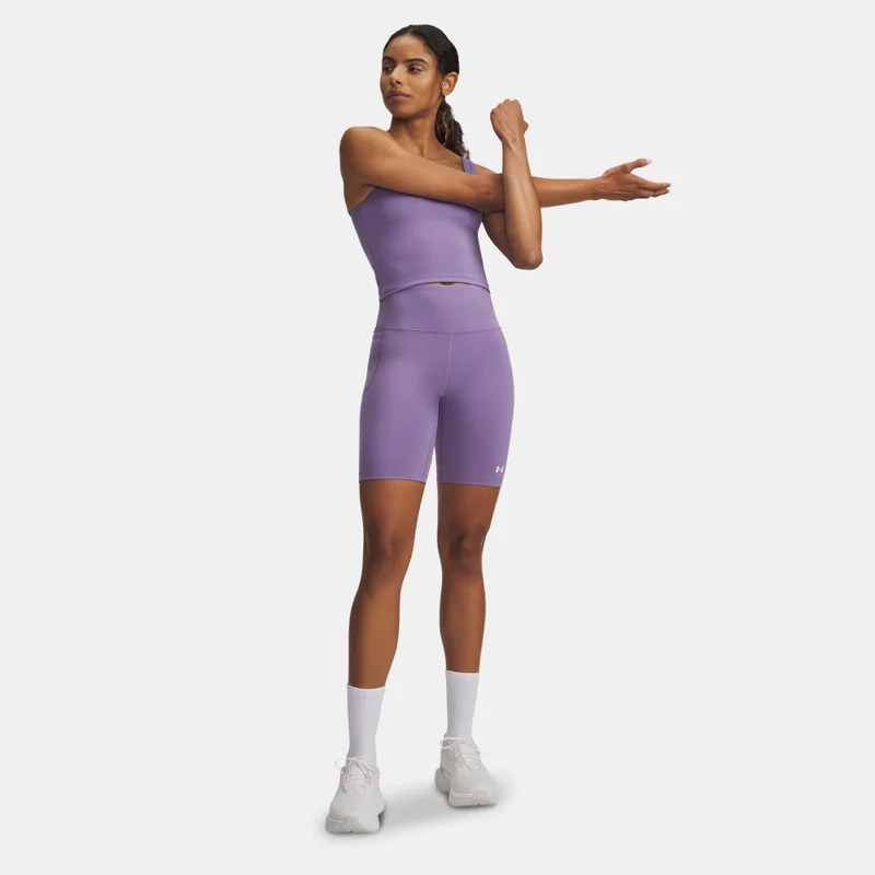 Under Armour Purple Women's Motion 8-Inch Bike Shorts for Women | Best Price UAE