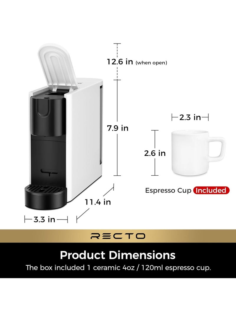 RectoCafé Espresso Machine for Nespresso Original Capsule Pod, 20 Bar Professional Italian Pump Coffee Machine, Extra Mini Espresso Maker for Home & Office, - Image 5
