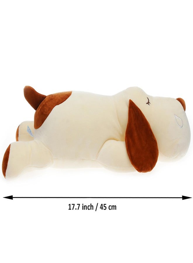 ERDAO Dog Plush Pillow, Soft Stuffed Animals Toy Dog Plushie Body Pillow Gifts for Kids Girls Boys (Brown, 17.7 inch) - Image 3