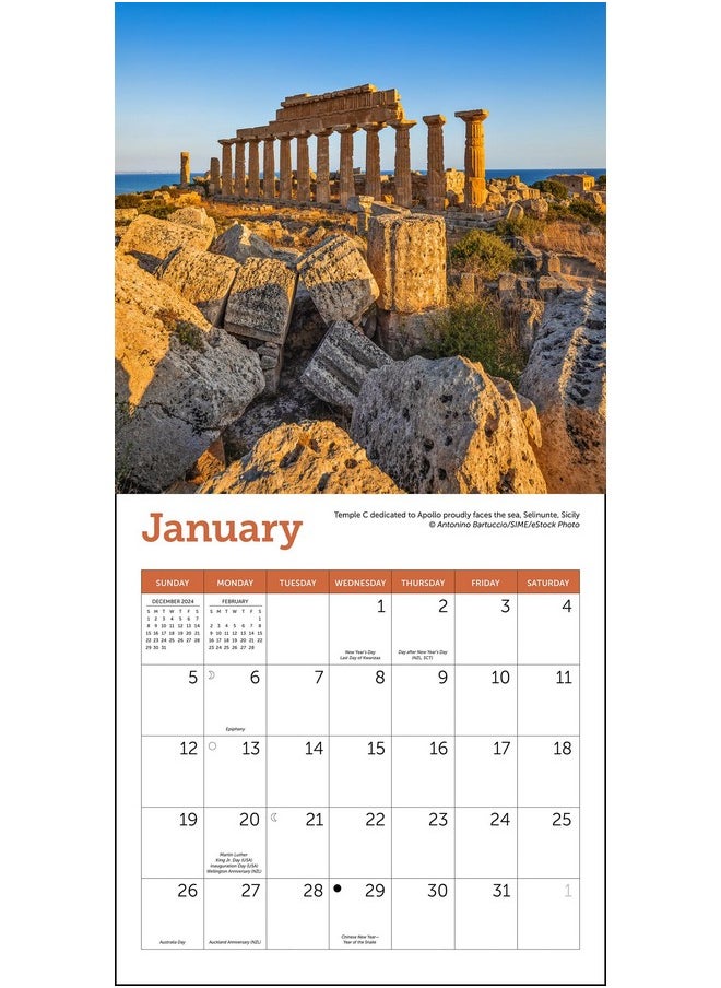 Ziga Media Italy Mini Wall Calendar 2025, 7" X 7"  - Image 3