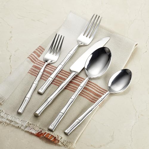 Hampton Forge Hampton Signature – Bamboo – 20 Piece Flatware Set, Service for 4 - Image 3