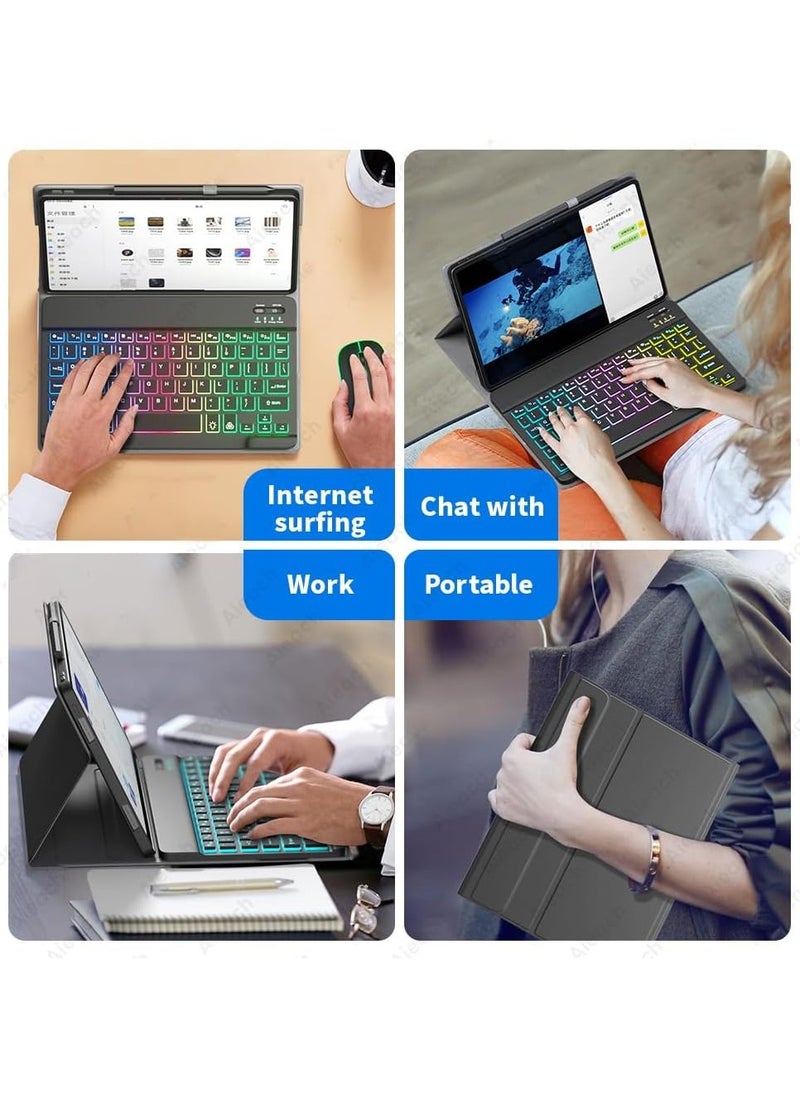 General - Backlit Keyboard Case Compatible with Honor Pad X9 11.5 inch 2023 Bluetooth Keyboard Mouse Cover - Image 1