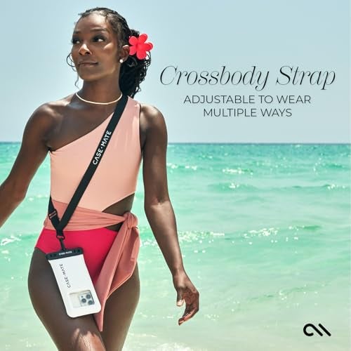 Case-Mate IP68 Waterproof Phone Pouch - Floating Waterproof Phone Case with Crossbody Lanyard - Beach Cruise Ship Travel Essentials - Compatible with All Devices - Touchscreen Friendly - Sand Dollar - Image 3