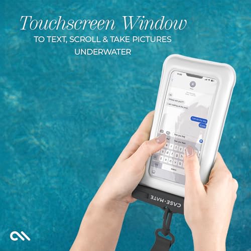 Case-Mate IP68 Waterproof Phone Pouch - Floating Waterproof Phone Case with Crossbody Lanyard - Beach Cruise Ship Travel Essentials - Compatible with All Devices - Touchscreen Friendly - Sand Dollar - Image 4