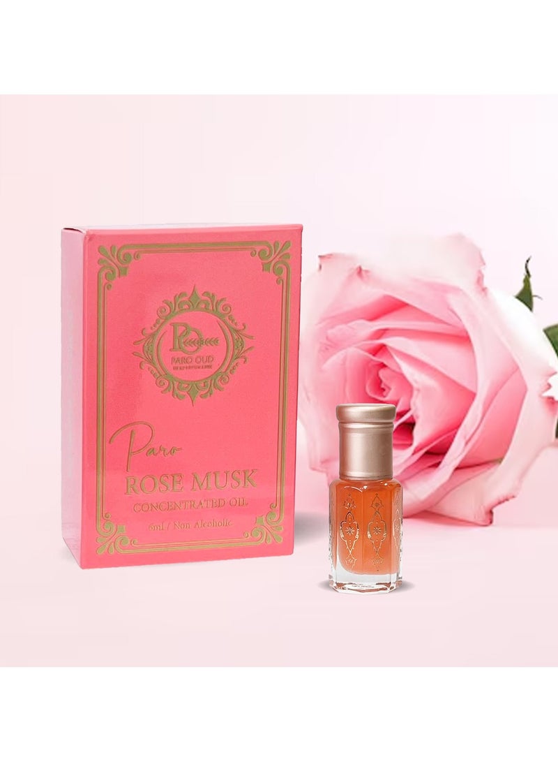 PARO OUD ACTIVE ROSE MUSK I PARO OUD I Musk Attar I Floral Attar I Alcohol-Free Perfume I Unisex Attar I All-Day Wear I Travel-Friendly Size I Wedding Attar I Attar for Men I Attar for Women  Alcohol-free attar oil for men and women I Pure and natural attar oil with long-lasting scent - Image 1