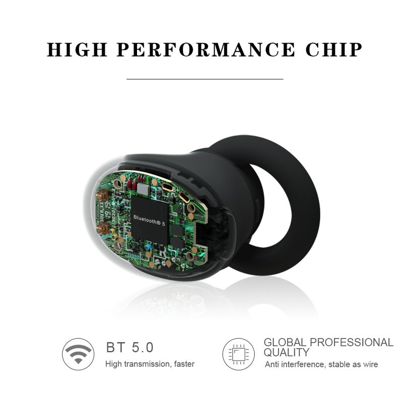 1 مور سماعات إيربادز TWS E1026BT-I بنمط لاسلكي حقيقي تعمل بالبلوتوث إصدار 5.0 مزودة بميكروفون مع علبة شحن ذهبي - Image 5