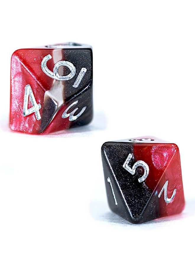 Gate Keeper Games & Dice: Mighty Tiny Dice: Lava Rocks - 7 pc - RPG Dice Set, Black-Clear-Red, 3-Layer Supernova Style,12mm Resin Dice - Image 4