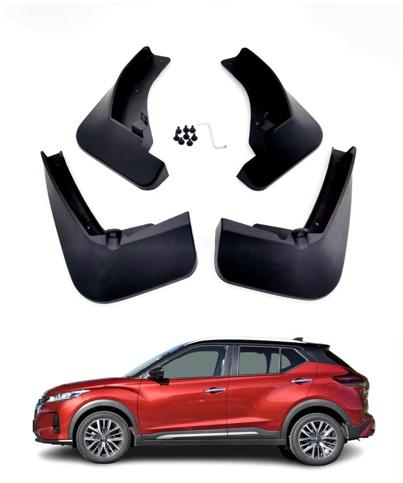 WGGDRAQQ 4pcs Mud Flaps Splash Guards Fits Nissan Kicks 20172023 Front Rear Auto Car Accessories