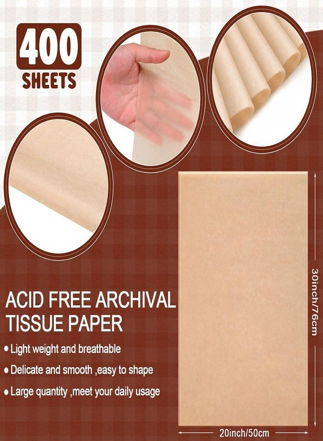meekoo 250 Pcs 30 x 20 Inch Acid Free Archival Tissue Paper Unbuffered Interleaving No Acid Paper for Clothes Textiles Linens Books Photo Jewelry Presents Wrap Storage (Kraft Color) - Image 2