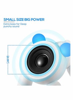 Y&D Bluetooth Speaker, Portable Speaker Lightweight with Blue LED Light, True Wireless for Computer Smartphone Office Outdoor Travel  - Image 4