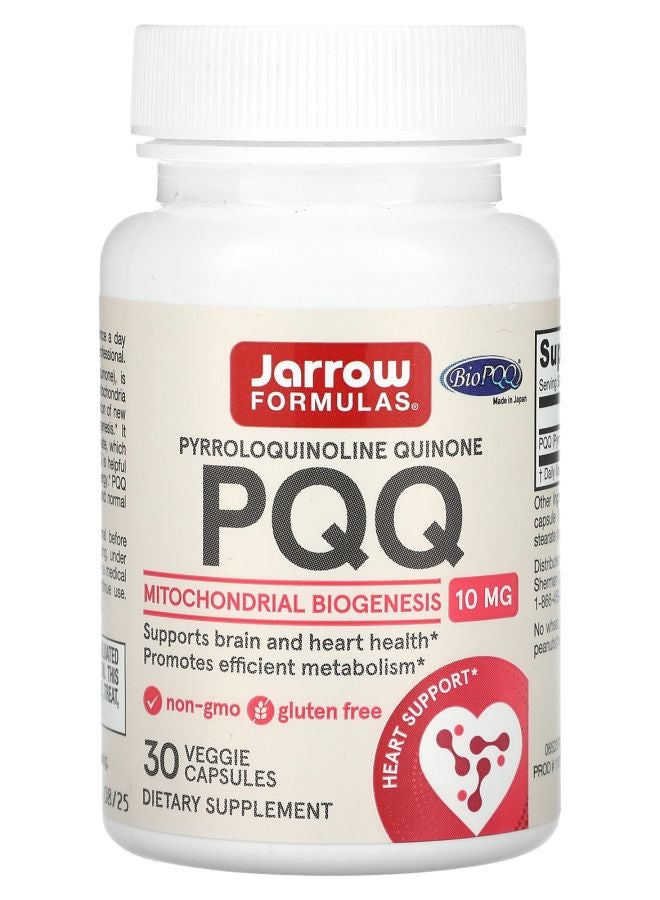 jarrow formulas PQQ 10 mg 30 Veggie Capsules