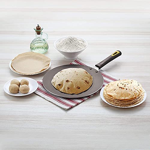 Anjali Stainless Steel Non-Stick Roti Tava, 27.5cm (Black) - Image 4