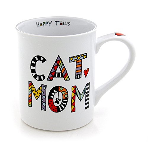 Our Name is Mud “Cat Mom” Porcelain Mug, 16 oz. - Image 1