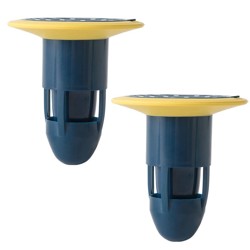 Shower Floor Drain Backflow Preventer Valve Sewer Core Drainage Insert Drain Plug Hair Catcher Gas Sealer Floor Strainer Trap Seal Blue2Pack