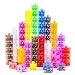 Odoorgames Translucent Linking Cubes Engaging Math Toy Light Table Manipulatives Math Blocks for Early Learning and Creative Play - Image 3