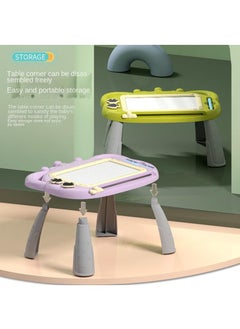 Generic Children's magnetic drawing board color writing board 3+ years old kids graffiti board toy drawing table green  - Image 2