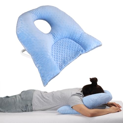 Beatvive Face Down Pillow for Sleeping Prone Pillow for Vitrectomy or Retinal Surgery Adjustable Height Prone Face Down Sleep Retina Lying Eye Surgery Recovery DotLight Blue - Image 2
