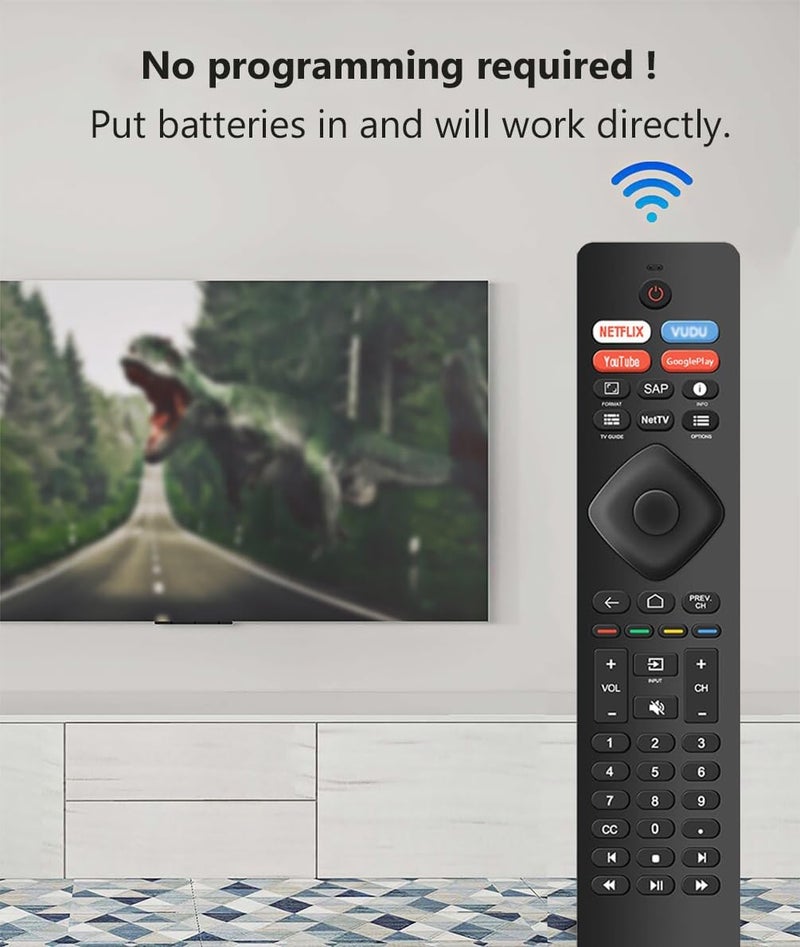 Amiroko جهاز تحكم عن بعد عالمي بديل لتلفزيون فيليبس الذكي، جميع تلفزيونات 4K Ultra LED LCD HDTV 3D UHD، مع مفاتيح اختصار - لا حاجة للإعداد - Image 4