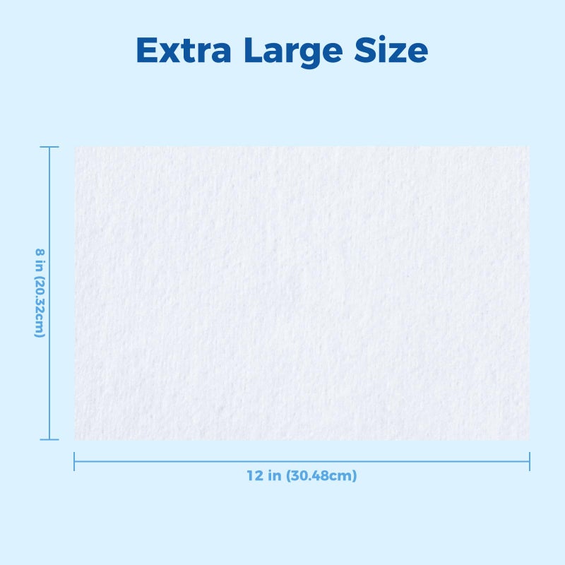 HygiCare مناديل هيجي كير للبالغين 250 قطعة برائحة منعشة 12"x8" بغطاء قابل للفتح، قوية ولكن ناعمة، مثالية لتنظيف السلس البولي، العيادات، دور الرعاية، المستشفيات، التخييم، السفر، الصالة الرياضية - Image 2