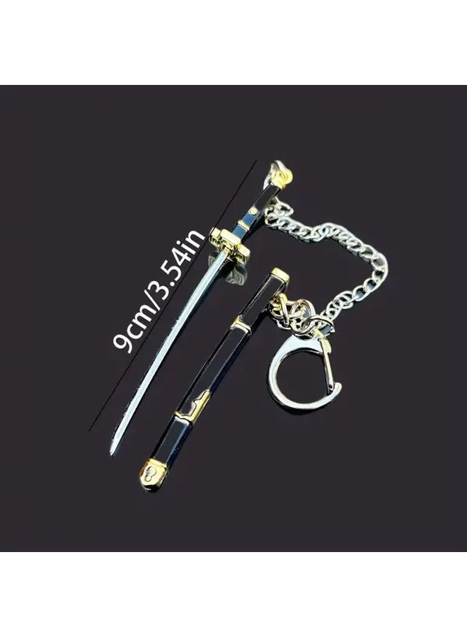 6 Pcs Miniature Sword Keychain Models With Scabbards Anime Game Collectibles - Image 3