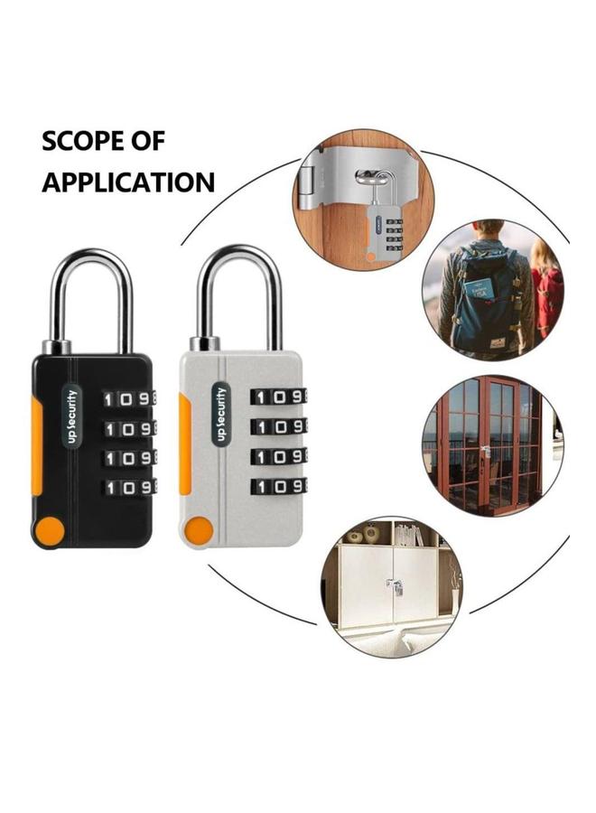 HOMESTAR 2 Pieces Combination Locks with High Security for Personal Drawers and Luggage, Black Grey  - Image 5