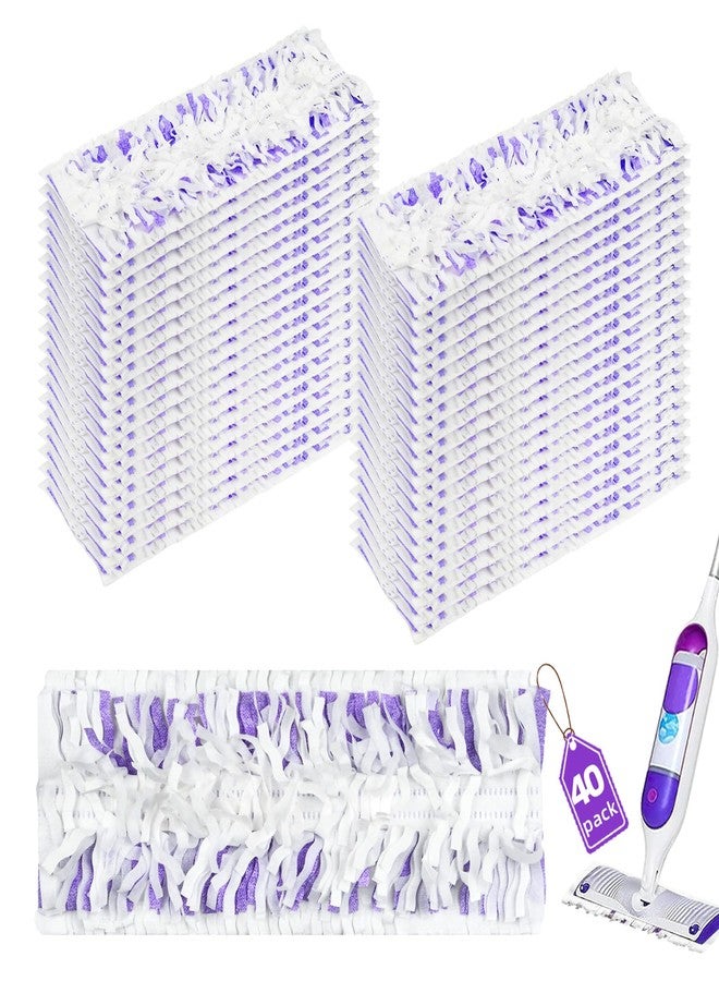 DrFlito 40 Count Disposable Power Mop Refills Compatible with Swiffer Power Mop, Powermop Pads for Multi-Surface Refills Pads for Floor Cleaning, Unscented - Image 1