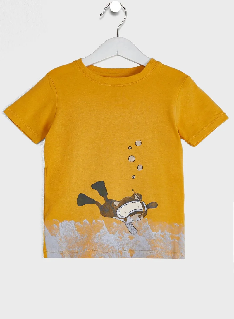 NAME IT Kids Printed T-Shirt & Pants Set