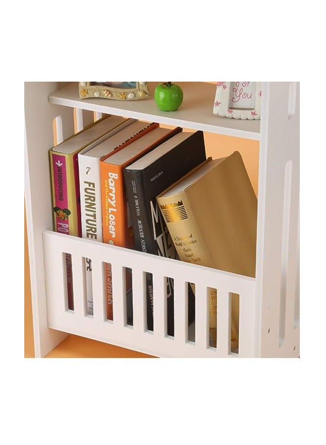Generic FFD End Table with Storage Basket - Wooden Sofa Side & Bedside Table for Bedroom, Living Room, Nightstand, Coffee Table, Snack Table, Bookcase"  - Image 3