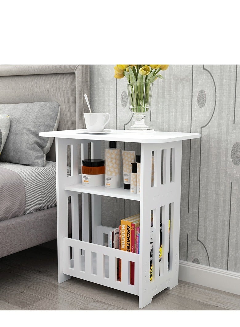 Generic FFD End Table with Storage Basket - Wooden Sofa Side & Bedside Table for Bedroom, Living Room, Nightstand, Coffee Table, Snack Table, Bookcase"  - Image 5