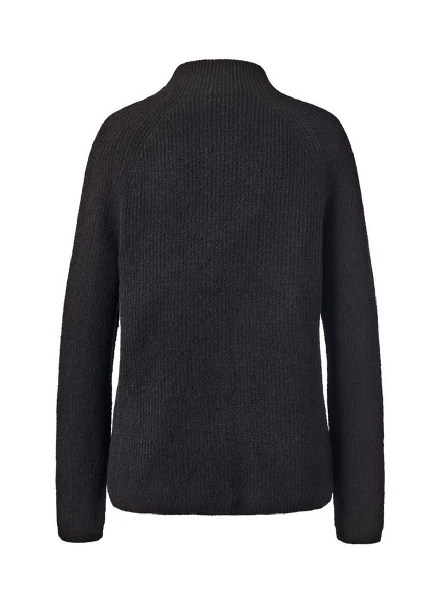 Tchibo - Women Mock Neck Long Sleeves Ribbed Sweater, Black - Image 1