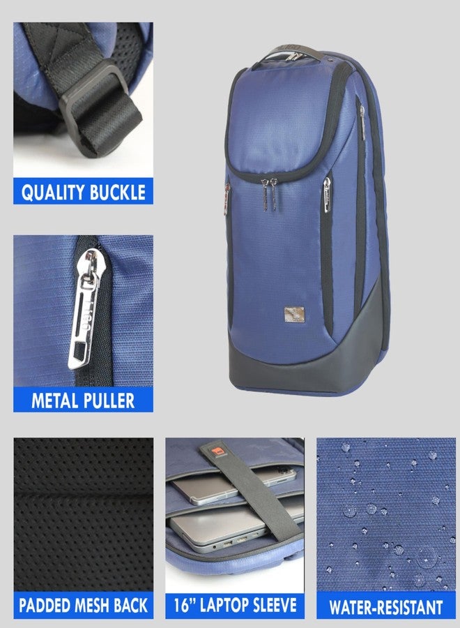 Ligo 19 Inch Gen Z Pro Laptop Backpack | laptop bags for men office use (Navy Blue) - Image 5