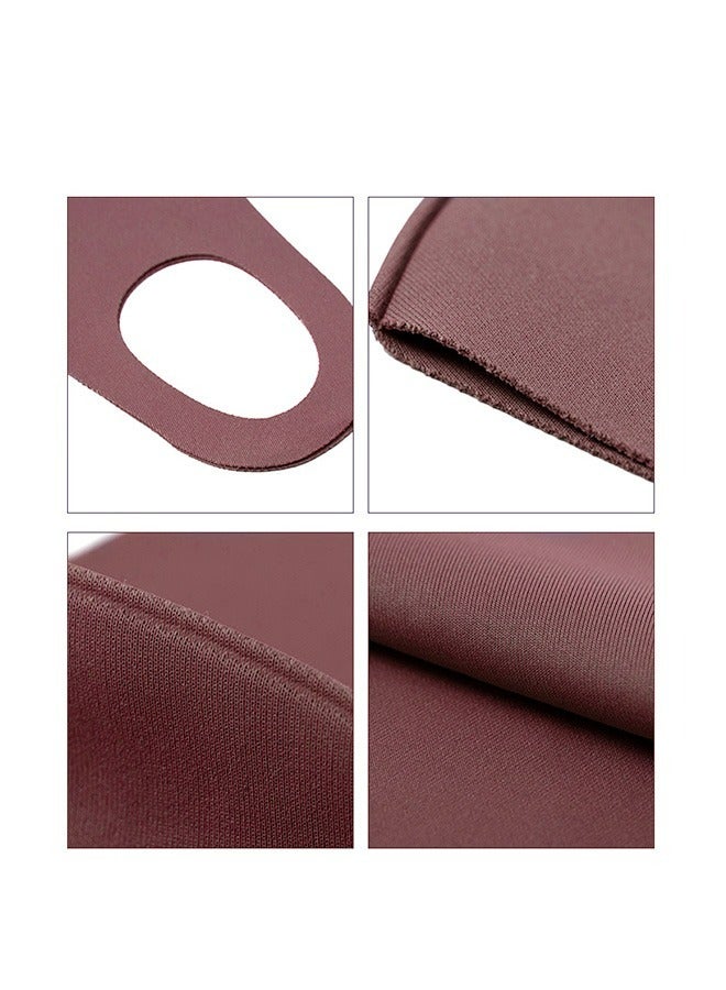 10 Pcs Ice silk Cotton Breathable Mask, Fashion Two-tone Washable Fabric Unisex Summer Face Mask (Bean paste color and beige) - Image 5