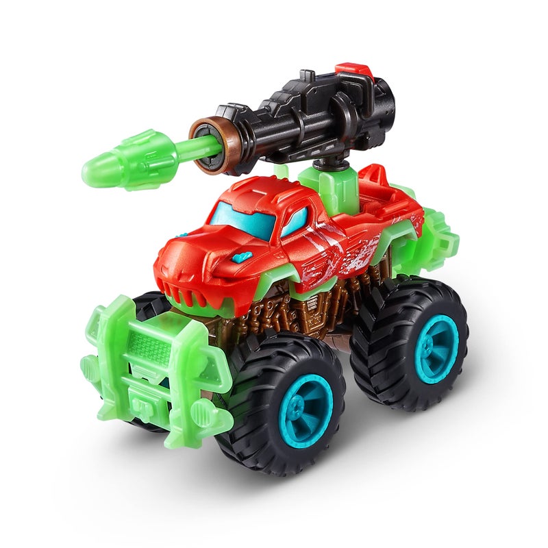 5 Surprise Monster Trucks Glow Riders Series 2 by ZURU (2 Pack) Glow in The Dark, Miniature Mystery Collectible Capsules, Mini Toy Truck, Battle Toys for Boys, Kids, Teens - Image 5