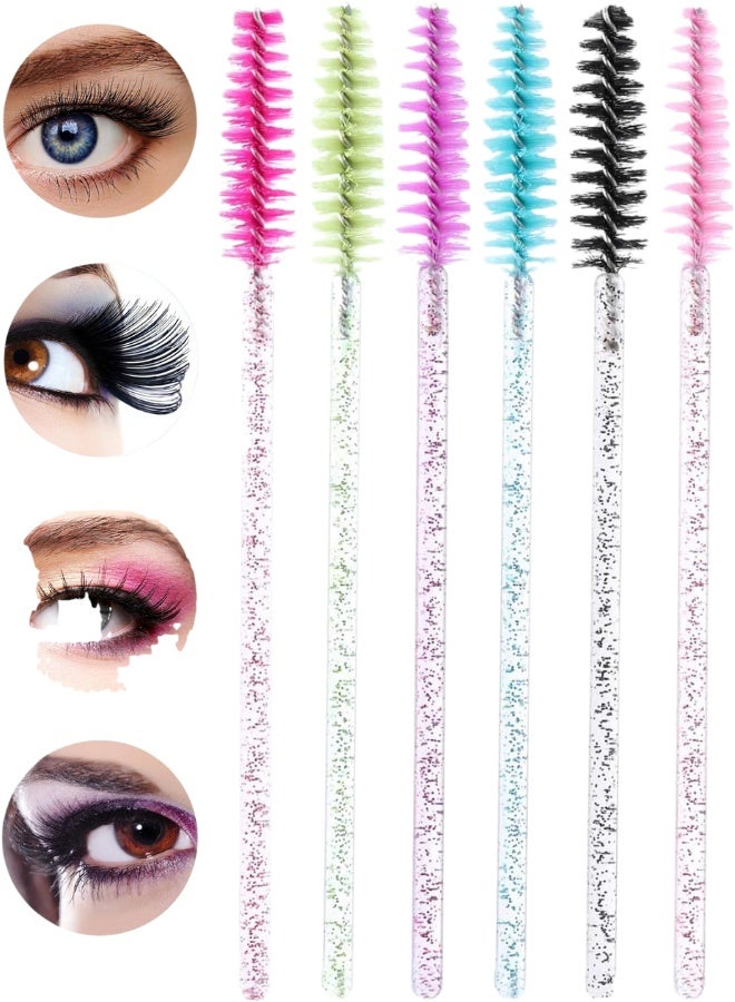 8 فرش ماسكارا كريستال للاستخدام مرة واحدة للرموش والحواجب والمكياج – فرشاة سبولي احترافية لتمديد الرموش وتطبيق المكياج - Image 1