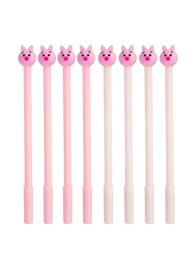 GOOTRADES - 8 Pack Cute Pig Writing Gel Ink Pen For Office School Student,0.38 Mm Tip - Image 1