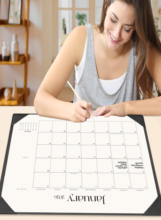 Adronix Desk Calendar 2026-2027 with Desk Mat - 22" x 17" Large Desk Pad Calendar Runs from January 2026 to June 2027, Office Supplies Desktop Monthly Calendar for Home & Office - Image 2