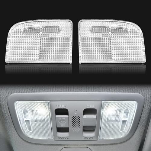 Dunviku 1Pair Interior Reading Light Lens Cover Car Roof Map Light Dome Light Cover 34401SDAA21 34402SDAA21 Compatible with Honda Accord Hybrid Civic Element Odyssey Pilot Ridgeline with Sunroof Only - Image 1