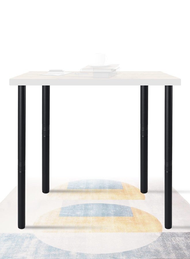 DEROFIT أرجل مكتب معدنية سوداء من ديروفيت بطول 28 بوصة - Image 1