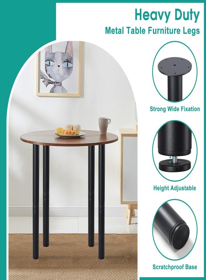 DEROFIT أرجل مكتب معدنية سوداء من ديروفيت بطول 28 بوصة - Image 4