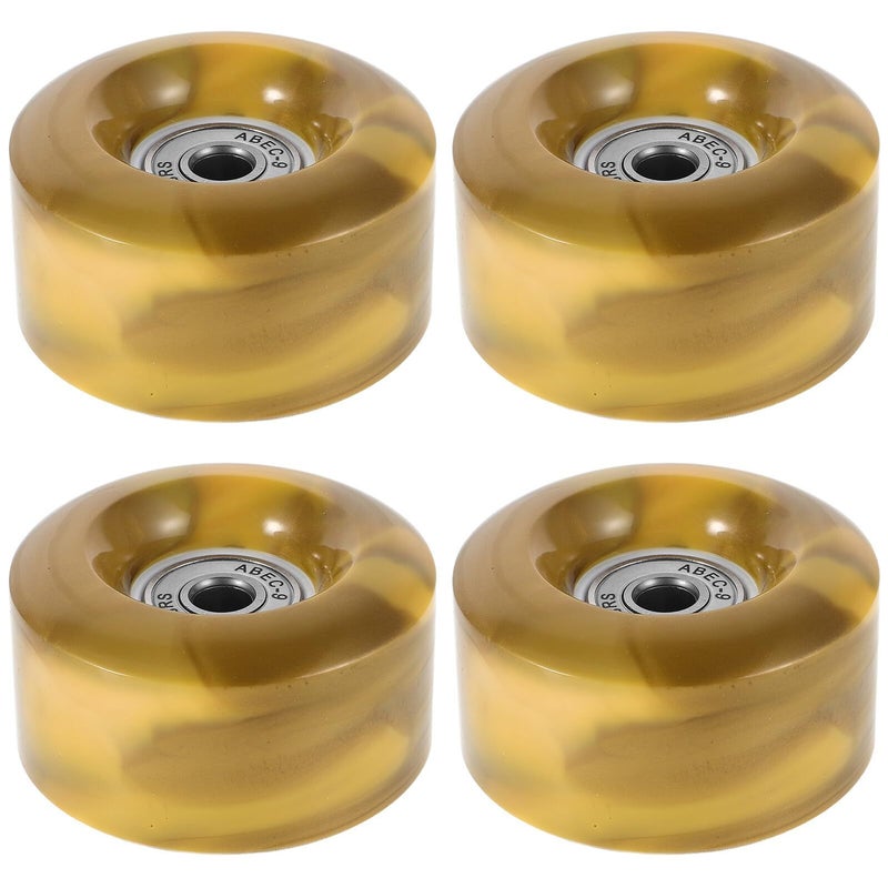 Dual Color PU Roller Skate Wheels High Rebound Indoor Outdoor 4pcs Replacement Set - Image 2