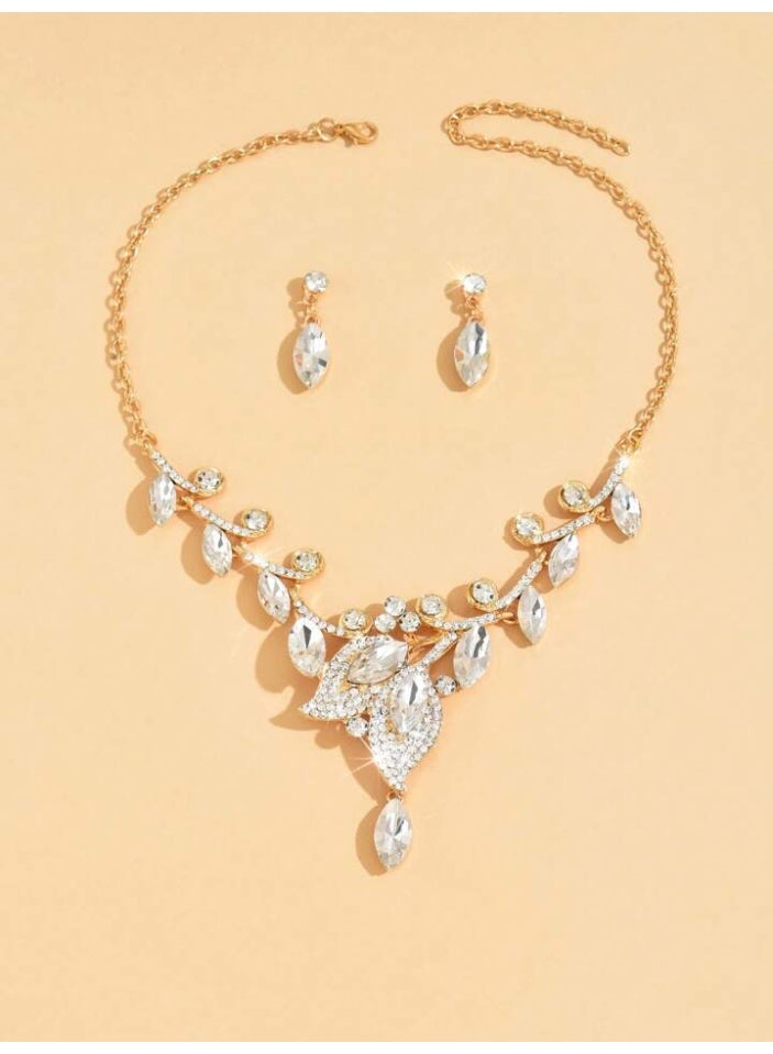 JewelryPalace Amazing Trendy Women's Zirconia Necklace And Earrings Jewellery Set  - Image 2