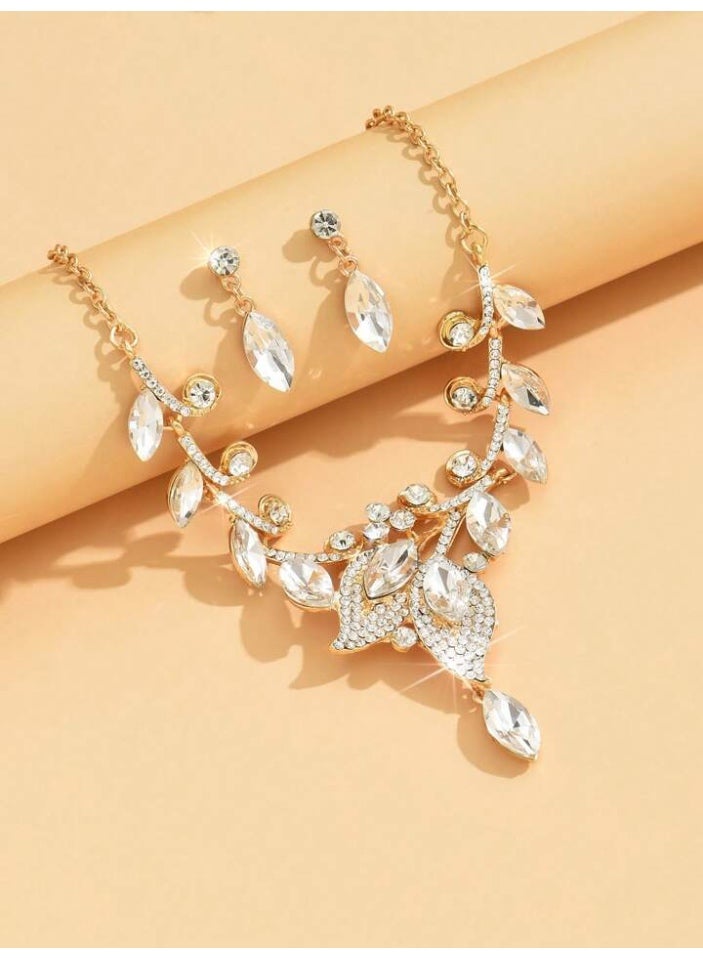 JewelryPalace Amazing Trendy Women's Zirconia Necklace And Earrings Jewellery Set  - Image 3