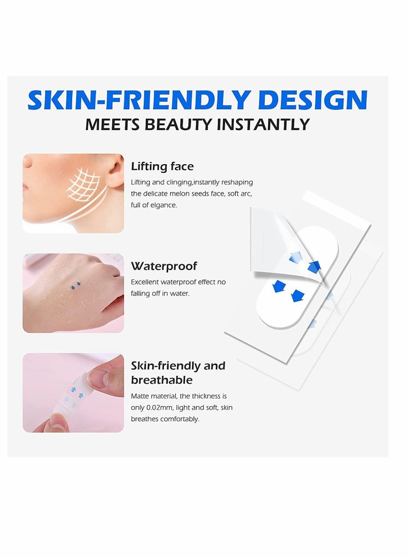 KASTWAVE Face Lift Tape, Instant Face Lifting Tape Ultra-thin Invisible Waterproof & High Elasticity, Makeup Tool to Hide Facial Wrinkles Lifting Saggy Skin, 40Pcs - Image 4