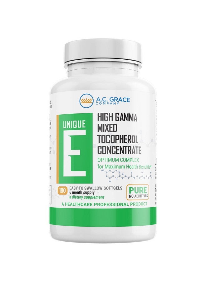 UNIQUE E A.C. Grace Company Mixed Tocopherols Concentrate Softgels 180 Count - Image 2