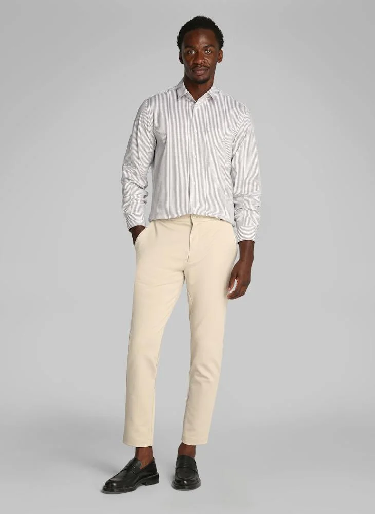 CALVIN KLEIN Poplin Stripe Long Sleeve Shirt