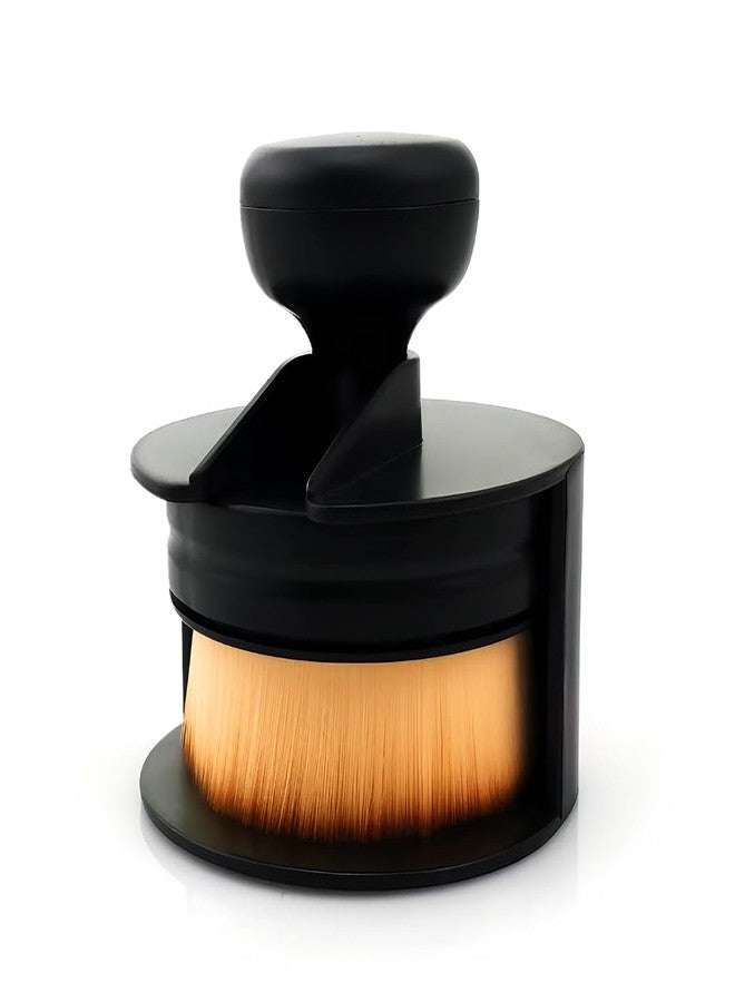 Gleva Foundation Makeup Brush, Kabuki Hexagon Face Blush Liquid Powder Foundation Brush for Blending Liquid, Cream or Flawless Powder Cosmetics with Protective Case (Black 01) - Image 1
