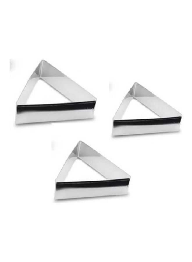 Ipac 3-Piece Triangular Pastry Molds Silver 10.8x10.8x3.5centimeter - Image 2
