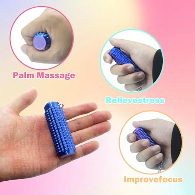 Timisea 10PCS Little Ouchies Fidget,Portable Stim Toolocket-Sized Fidget Toys Sensory Keychain,3D Printed Venting Key Pendant, Stim Keychain for Anxiety Relief Positive - Image 3