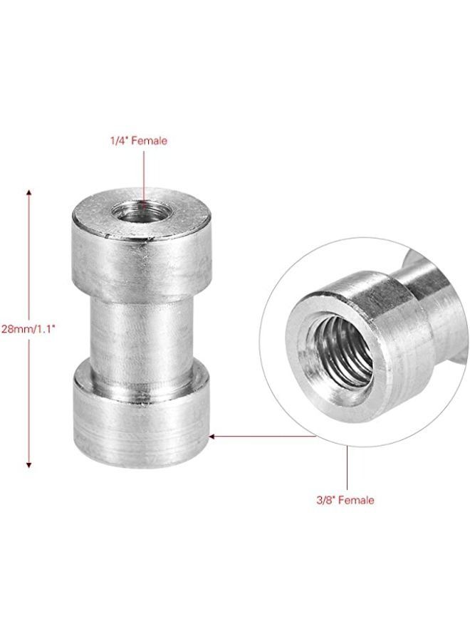 5 قطع 1/4 "-20 و 3/8" -16 أنثى ذيل برغي محول مترابطة لكاميرا ضوء فلاش قوس - Image 2